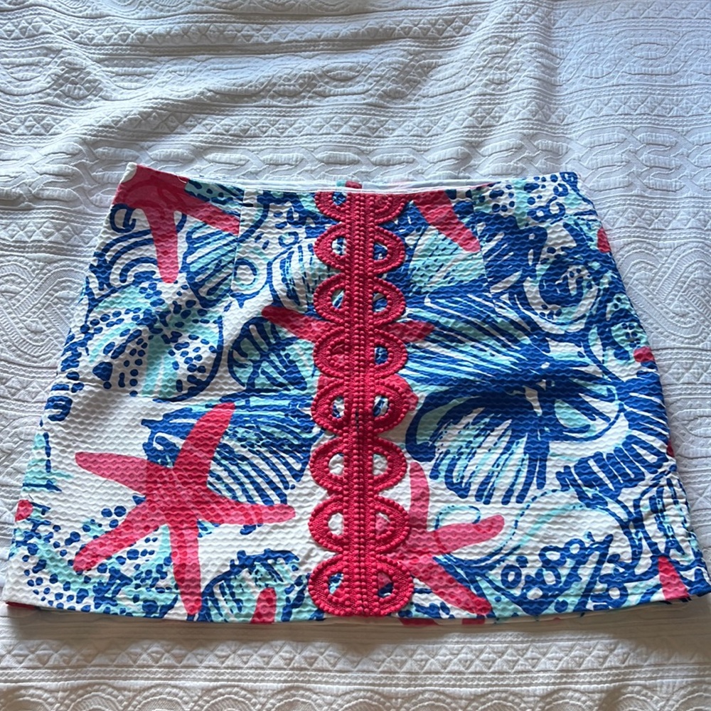 Lilly Pulitzer Size 10 Sea Shell by the Seashore Skirt